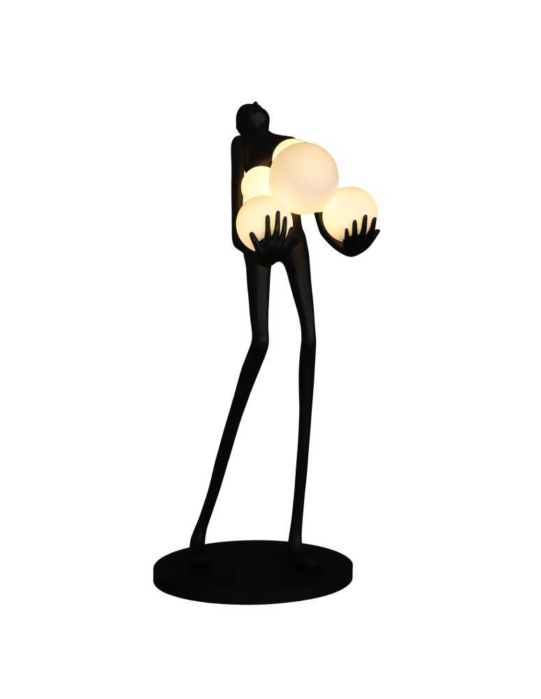 Designer floor lamps - Step into Design WOMAN floor lamp black 180cm - product kolory-swiatla.pl 2