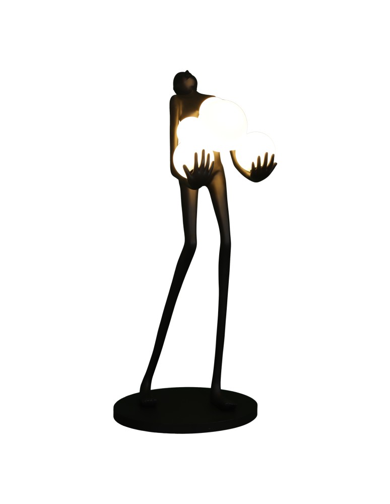 Designer floor lamps - Step into Design WOMAN floor lamp black 180cm - product kolory-swiatla.pl 3
