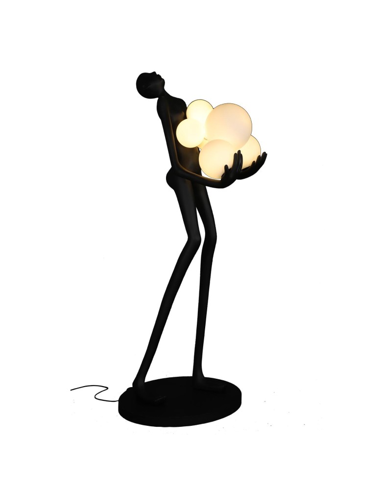 Designer floor lamps - Step into Design WOMAN floor lamp black 180cm - product kolory-swiatla.pl 4