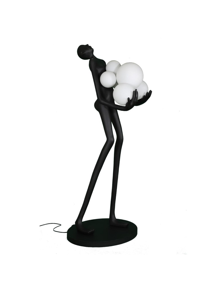 Designer floor lamps - Step into Design WOMAN floor lamp black 180cm - product kolory-swiatla.pl 6