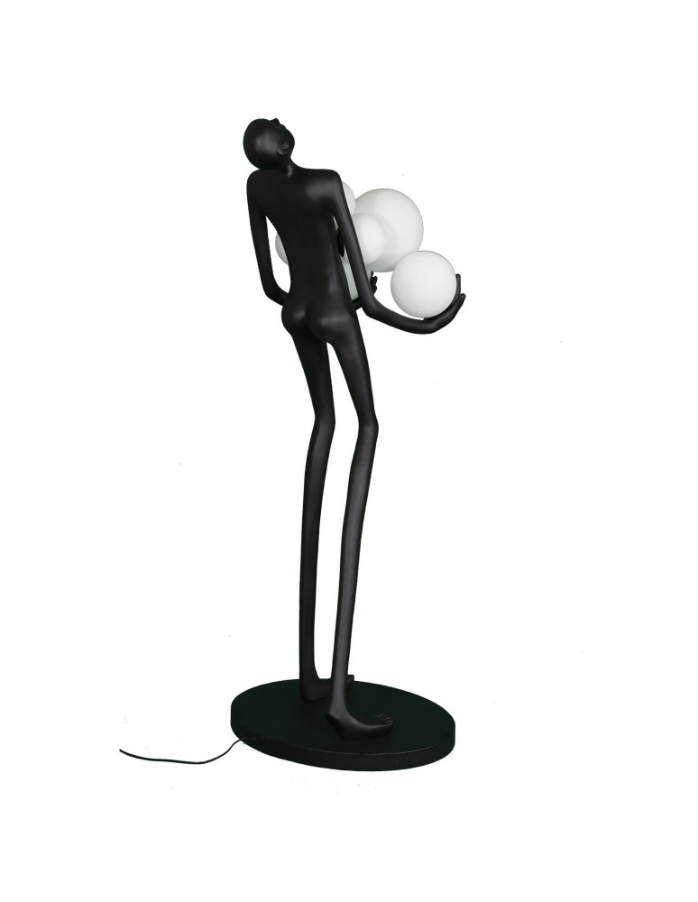 Designer floor lamps - Step into Design WOMAN floor lamp black 180cm - product kolory-swiatla.pl 7