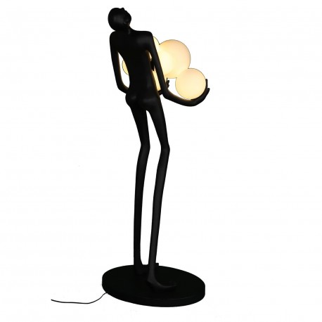 Step into Design Lampa podłogowa WOMAN czarna 180cm