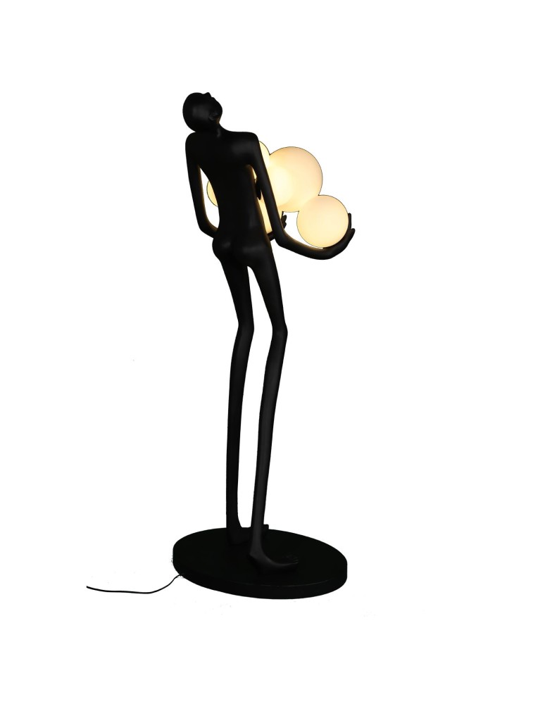 Designer floor lamps - Step into Design WOMAN floor lamp black 180cm - product kolory-swiatla.pl 9