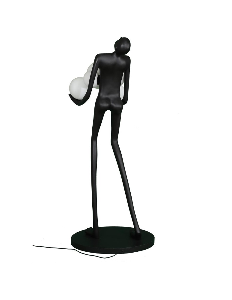 Designer floor lamps - Step into Design WOMAN floor lamp black 180cm - product kolory-swiatla.pl 10