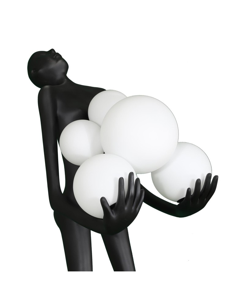 Designer floor lamps - Step into Design WOMAN floor lamp black 180cm - product kolory-swiatla.pl 13