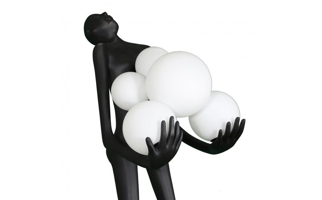 Step into Design Lampa podłogowa WOMAN czarna 180cm