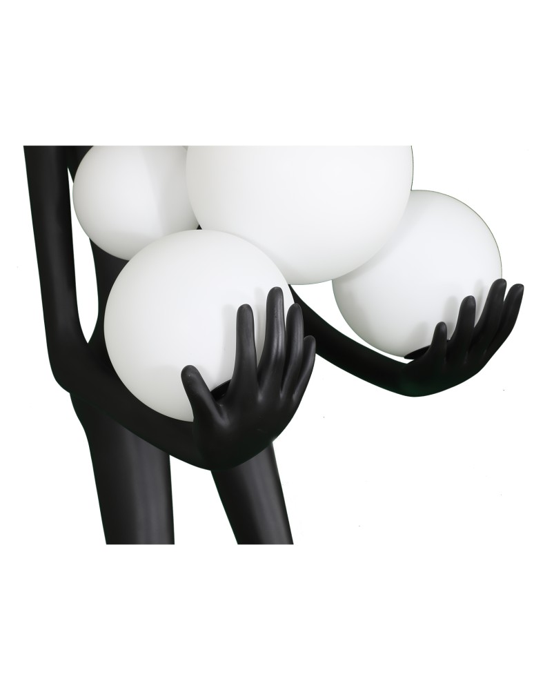 Designer floor lamps - Step into Design WOMAN floor lamp black 180cm - product kolory-swiatla.pl 15