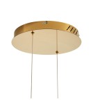 Pendant lamps circles - Step into Design CIRCLE 80+80 LED pendant lamp glossy gold on 1 ceiling light fixture - product 4
