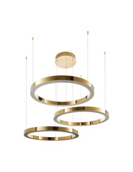 Step into Design CIRCLE 80+80+80 LED pendant lamp shiny gold on 1 ceiling light fixture - product 2