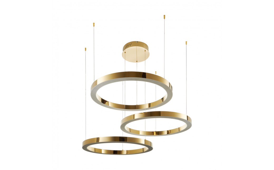Step into Design Lampa wisząca CIRCLE 80+80+80 LED złoty połysk na 1 podsufitce