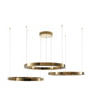 Pendant lamps circles - Step into Design CIRCLE 80+80+80 LED pendant lamp shiny gold on 1 ceiling light fixture - product 3