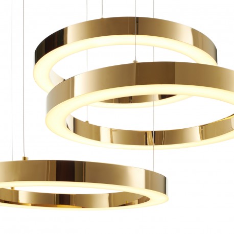Step into Design Lampa wisząca CIRCLE 60+60+60 LED złoty połysk na 1 podsufitce