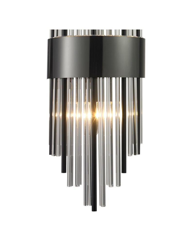 Glamour wall lamps - Step into Design DRACO wall lamp black 60cm - product kolory-swiatla.pl 3