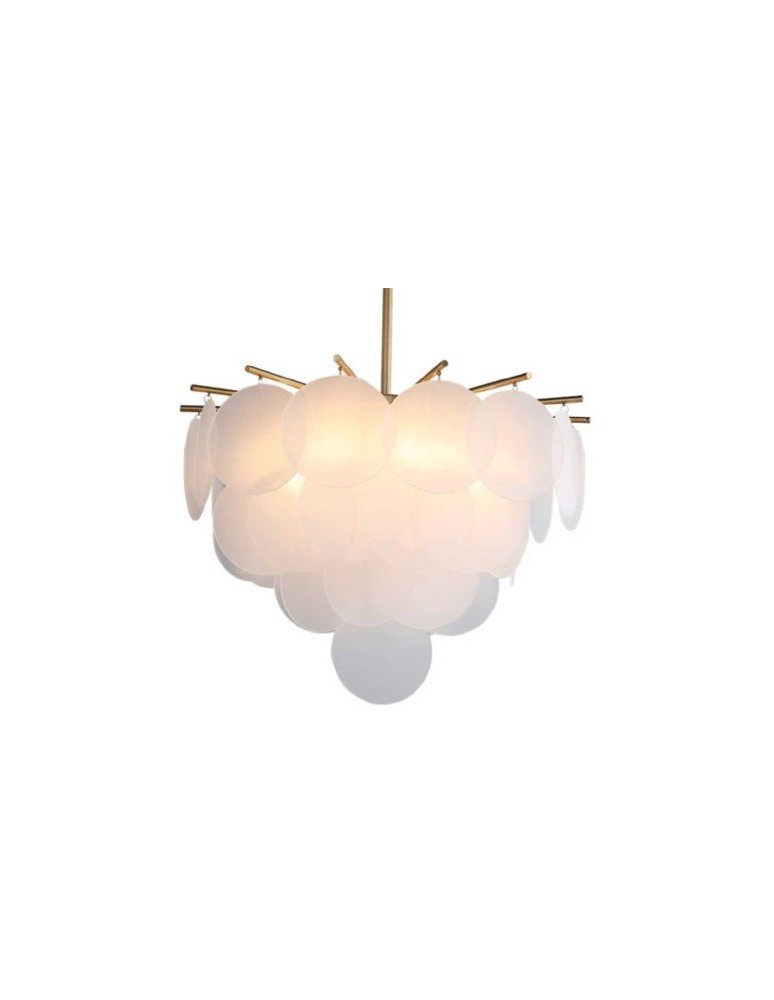 Glamour pendant lamps - Step into Design FIORE pendant lamp white 60cm  - product kolory-swiatla.pl 2