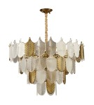 Glamour pendant lamps - Step into Design SECRET pendant lamp white gold 80cm  - product 3