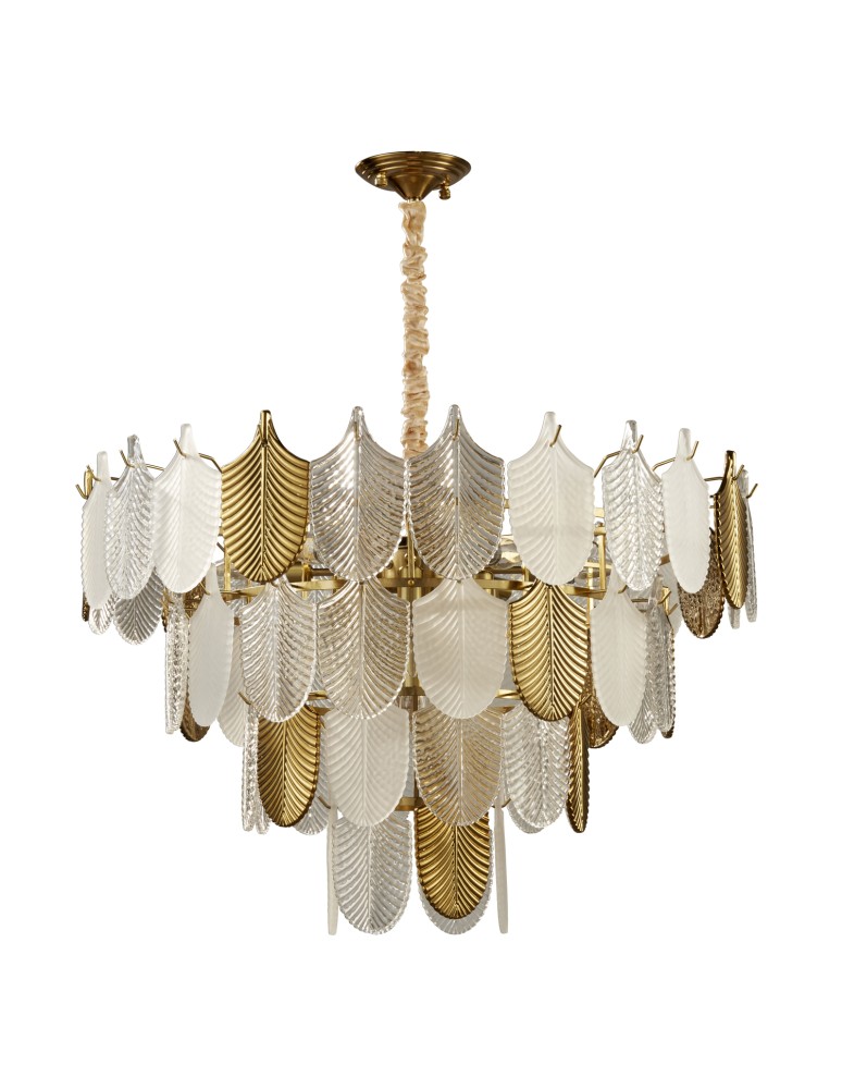Glamour pendant lamps - Step into Design SECRET pendant lamp white gold 80cm  - product kolory-swiatla.pl 3