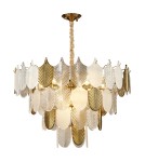 Glamour pendant lamps - Step into Design SECRET pendant lamp white gold 80cm  - product 4