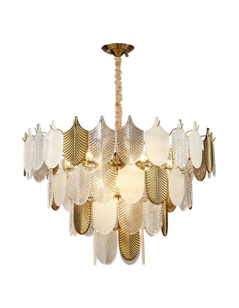 Glamour pendant lamps - Step into Design SECRET pendant lamp white gold 80cm  - product kolory-swiatla.pl 4