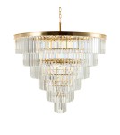 Crystal pendant lamps - Step into Design SPLENDORE gold 100cm pendant lamp - product 2