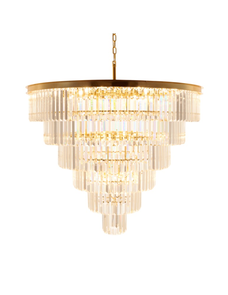 Crystal pendant lamps - Step into Design SPLENDORE gold 100cm pendant lamp - product kolory-swiatla.pl 3