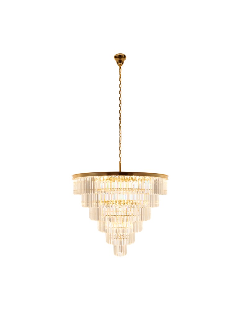 Crystal pendant lamps - Step into Design SPLENDORE gold 100cm pendant lamp - product kolory-swiatla.pl 4