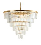 Crystal pendant lamps - Step into Design SPLENDORE gold 100cm pendant lamp - product 5
