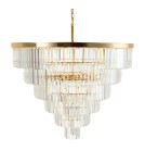 Crystal pendant lamps - Step into Design SPLENDORE gold 100cm pendant lamp - product 6