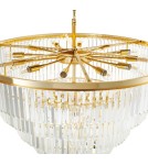 Crystal pendant lamps - Step into Design SPLENDORE gold 100cm pendant lamp - product 7