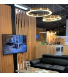 Pendant lamps circles - Step into Design CIRCLE 60+60+80 LED brass pendant lamp on 1 soffit - product 5