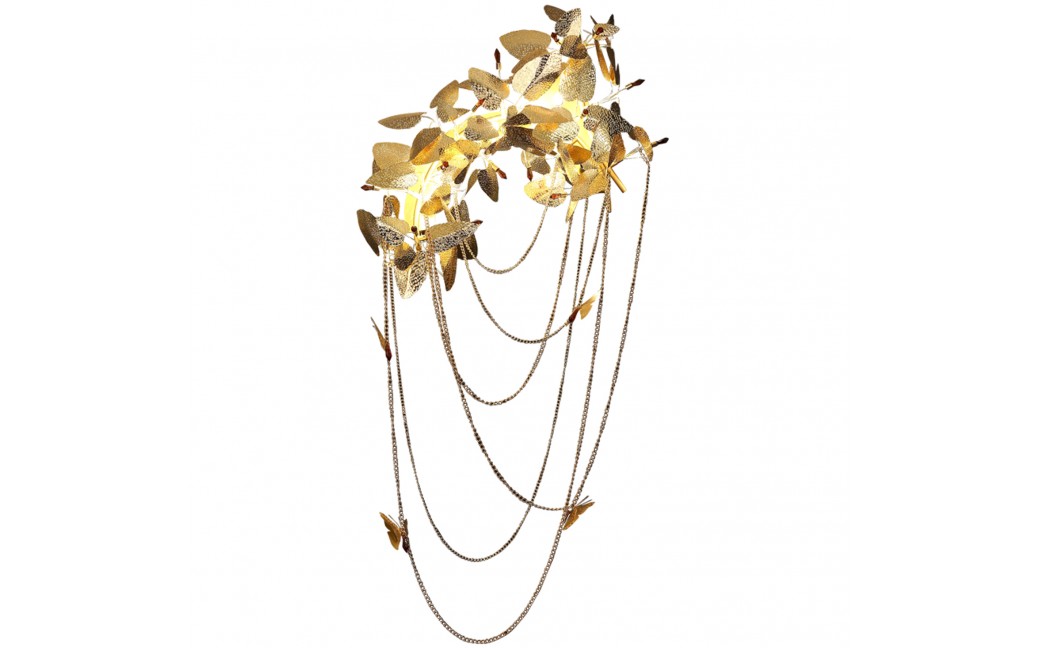 Step into Design Lampa ścienna BLOSSOM złota 120cm