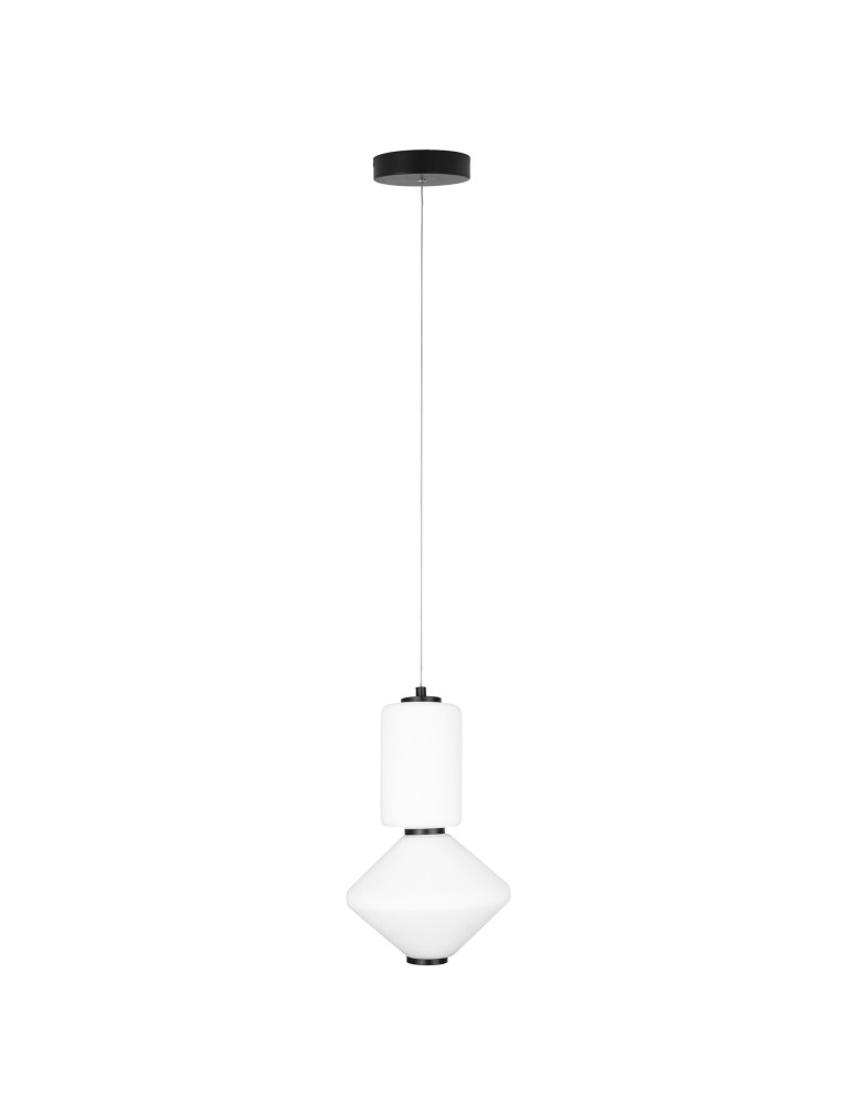 Geometric pendant lamps - Maxlight Akiko LED 16W 3000K Pendant Lamp Black P0467. - product kolory-swiatla.pl 3