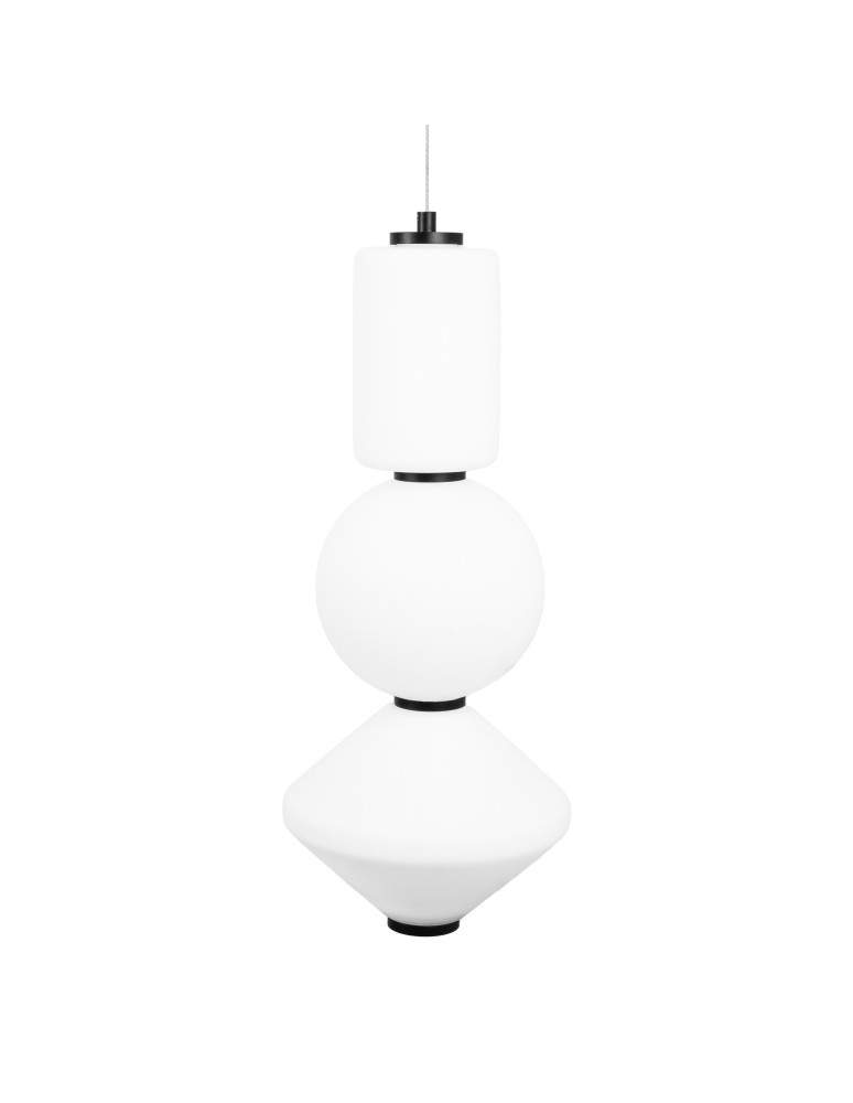 Geometric pendant lamps - Maxlight Akiko LED 23W 3000K Pendant Lamp Black P0468. - product kolory-swiatla.pl 1