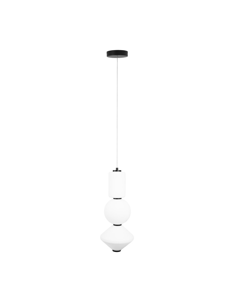 Geometric pendant lamps - Maxlight Akiko LED 23W 3000K Pendant Lamp Black P0468. - product kolory-swiatla.pl 4