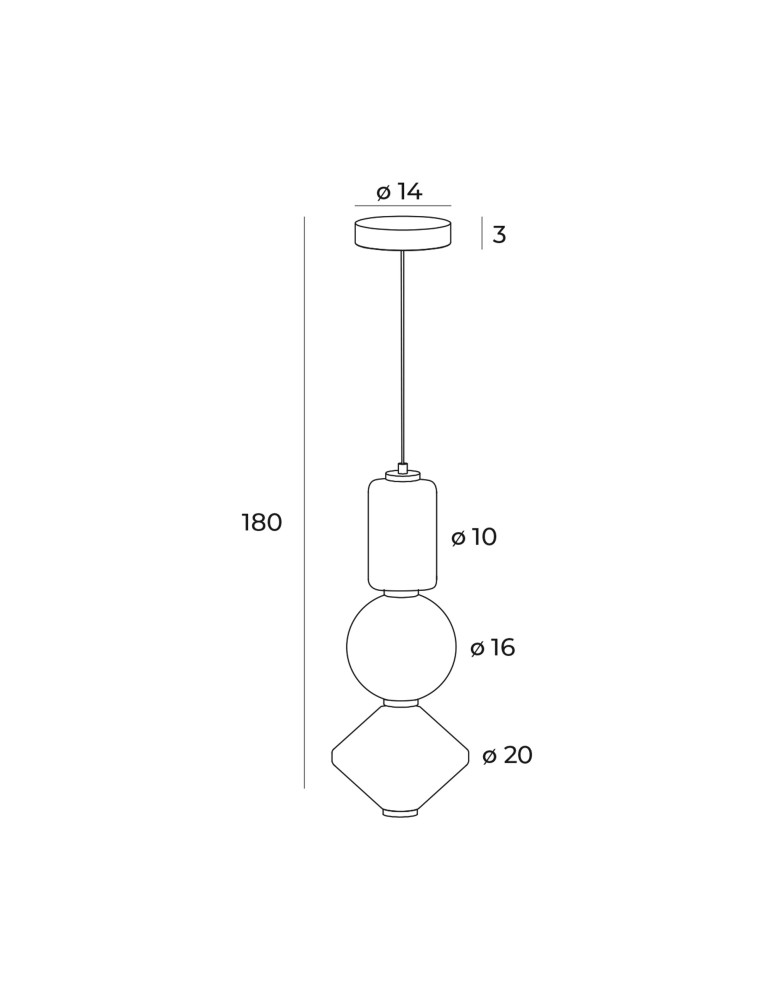Geometric pendant lamps - Maxlight Akiko LED 23W 3000K Pendant Lamp Black P0468. - product kolory-swiatla.pl 8