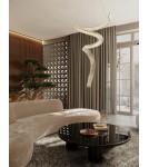 Glamour pendant lamps - Maxlight Charme LED 60W 6000lm 3000K Brushed Gold Pendant Lamp P0477. - product 3