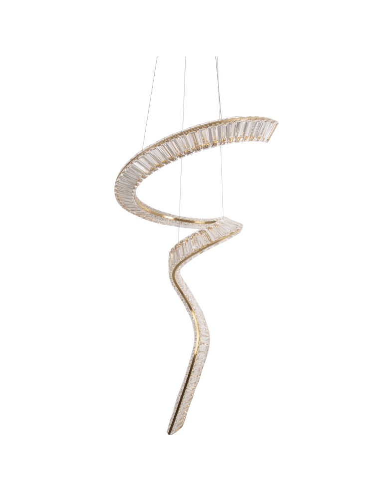 Glamour pendant lamps - Maxlight Charme LED 60W 6000lm 3000K Brushed Gold Pendant Lamp P0477. - product kolory-swiatla.pl 1