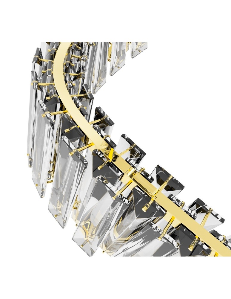 Glamour pendant lamps - Maxlight Charme LED 60W 6000lm 3000K Brushed Gold Pendant Lamp P0477. - product kolory-swiatla.pl 4