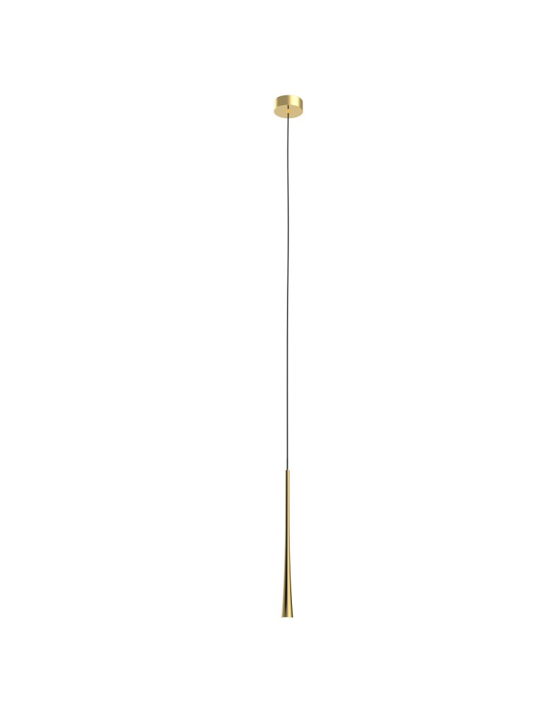 Pendant tube lamps - Maxlight Coffee Gold 7W Small Pendant Lamp Brushed Gold P0484. - product kolory-swiatla.pl 1
