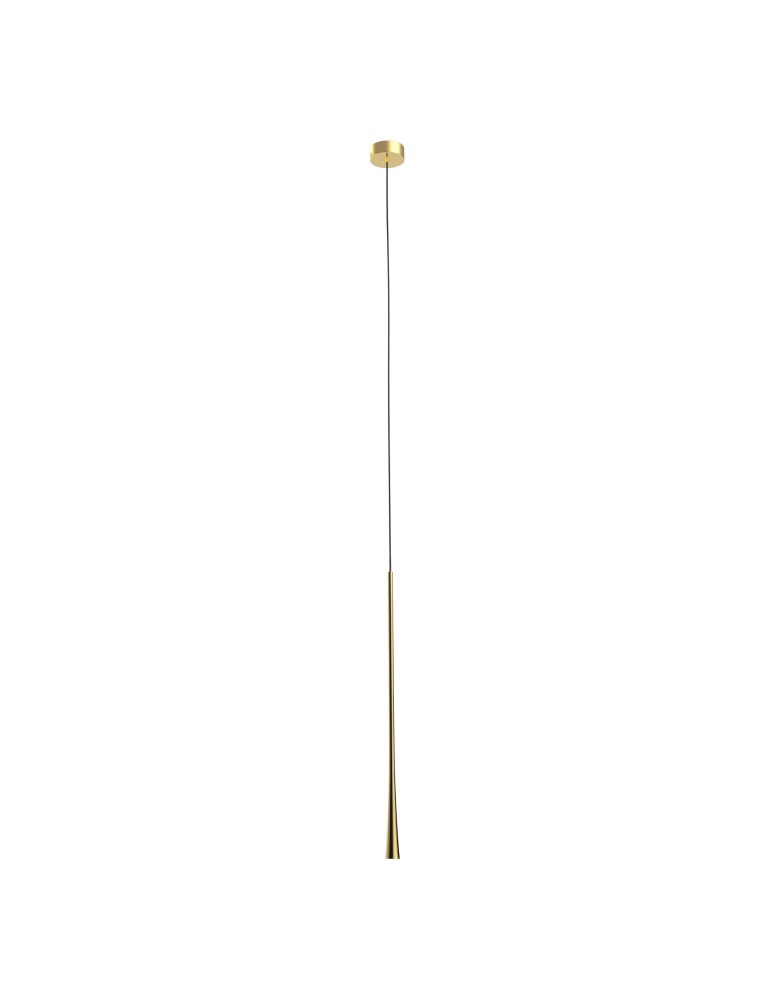Pendant tube lamps - Maxlight Coffee Gold 7W Large Pendant Lamp Brushed Gold P0485. - product kolory-swiatla.pl 2
