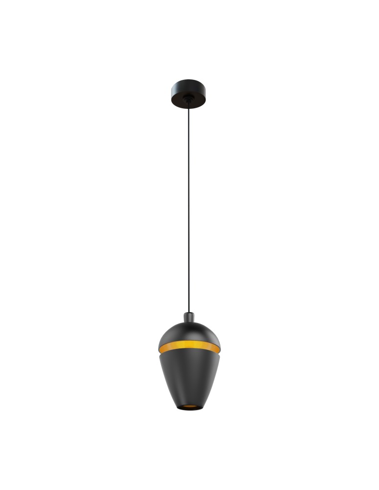 Small pendant lamps - Maxlight Cometshine LED 8W 480lm 3000K Pendant Lamp Black/Gold P0471. - product kolory-swiatla.pl 1