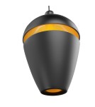 Small pendant lamps - Maxlight Cometshine LED 8W 480lm 3000K Pendant Lamp Black/Gold P0471. - product 4