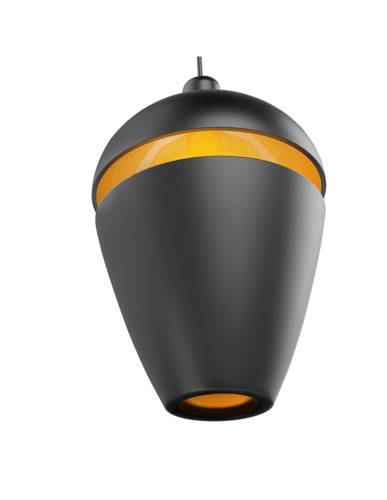 Small pendant lamps - Maxlight Cometshine LED 8W 480lm 3000K Pendant Lamp Black/Gold P0471. - product kolory-swiatla.pl 4