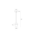 Small pendant lamps - Maxlight Cometshine LED 8W 480lm 3000K Pendant Lamp Black/Gold P0471. - product 5