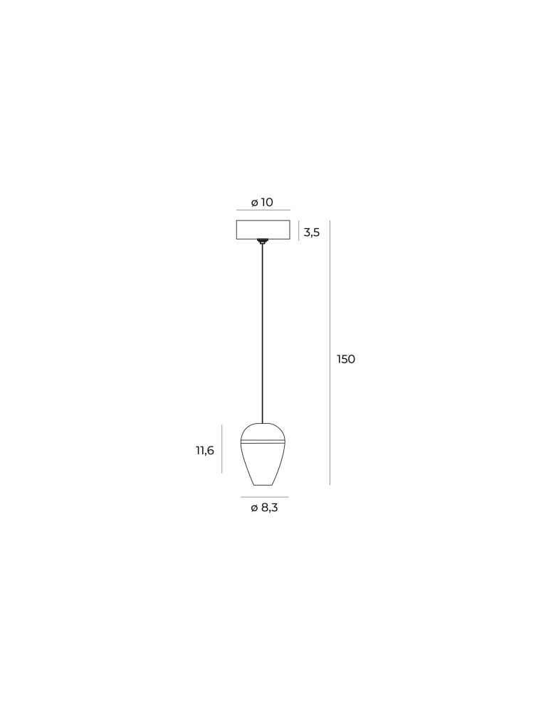 Small pendant lamps - Maxlight Cometshine LED 8W 480lm 3000K Pendant Lamp Black/Gold P0471. - product kolory-swiatla.pl 5