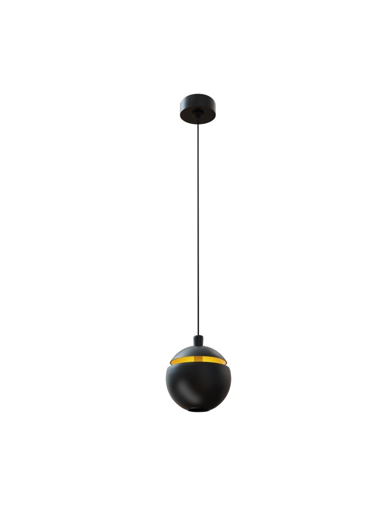 Small pendant lamps - Maxlight Cometshine LED 8W 480lm 3000K Pendant Lamp Black/Gold P0472. - product kolory-swiatla.pl 1