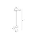 Small pendant lamps - Maxlight Cometshine LED 8W 480lm 3000K Pendant Lamp Black/Gold P0472. - product 4