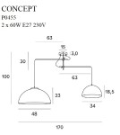 Wire pendant lamps - Maxlight Concept Pendant Lamp Black P0455 - product 4