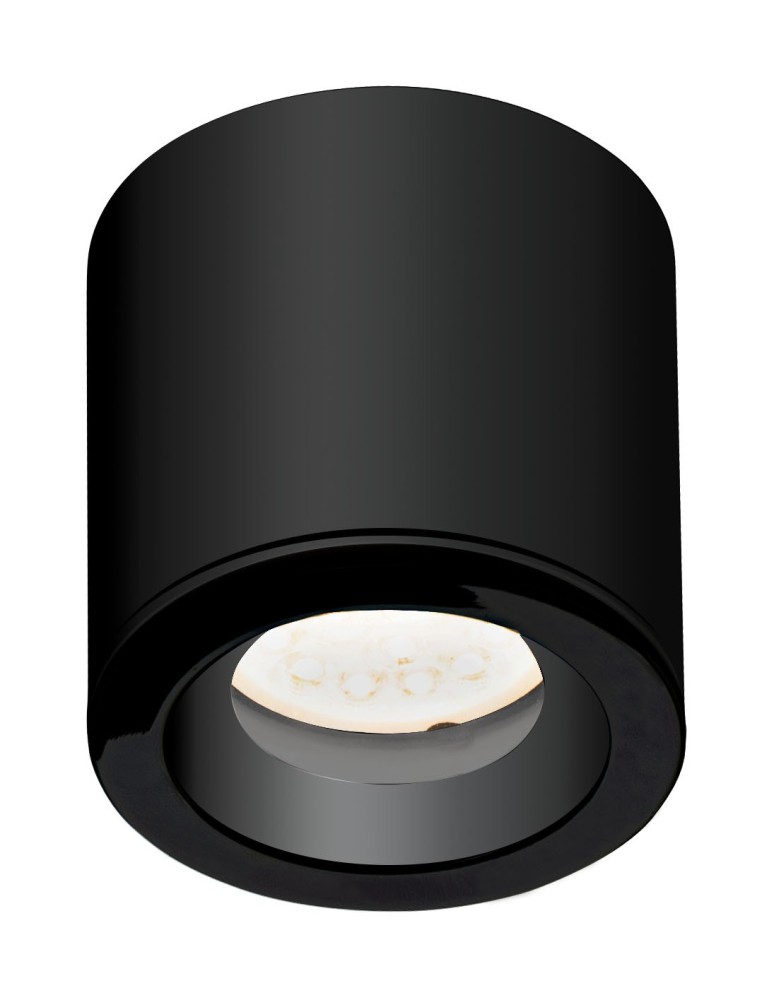 Bathroom ceiling lamps - Maxlight Form Black GU10 IP65 Ceiling Lamp C0216 - product kolory-swiatla.pl 1
