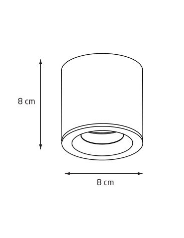 Maxlight Lampa Sufitowa Form Czarna GU10 IP65 C0216 - produkt 2