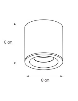 Maxlight Lampa Sufitowa Form Złota GU10 IP65 C0217 - produkt 2